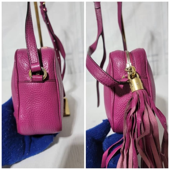 Authentic GUCCI Cellarius Calfskin Small Soho Disco Bag Pink Magenta - Picture 14 of 15